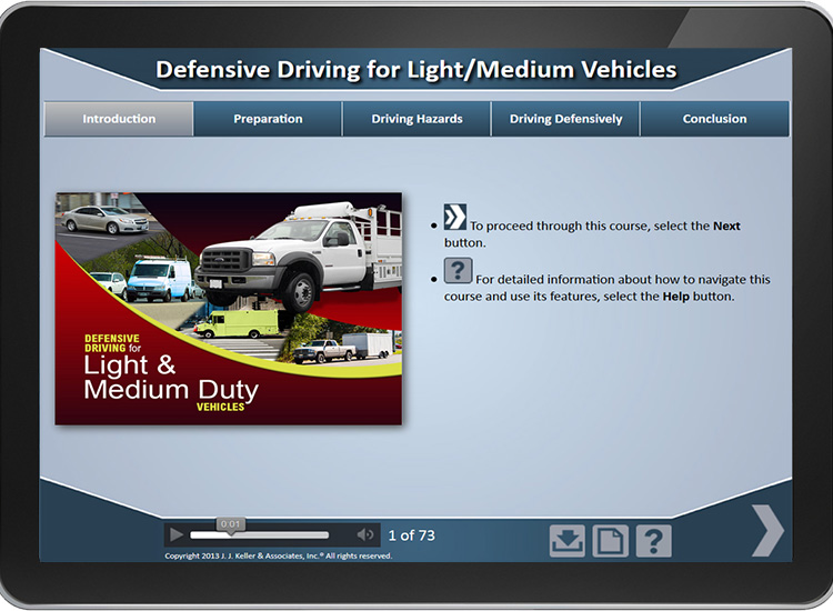course on ipad: driver training