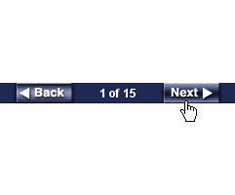 back/next buttons: online training back/next buttons: online training